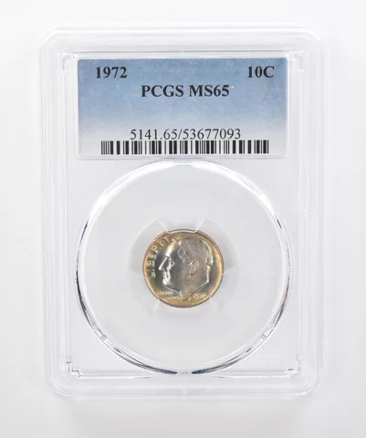 1972 Roosevelt Dime MS65 PCGS Beautiful Tone *1302