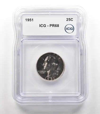 1951 Washington Quarter PR68 ICG a5605