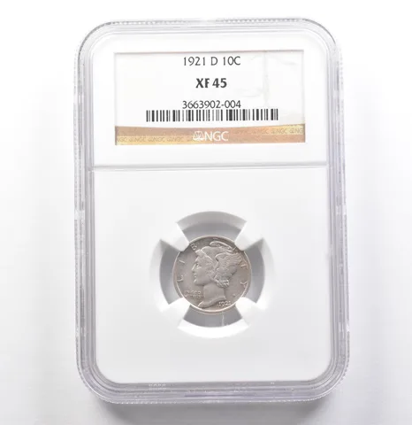1921-D Mercury Dime XF45 NGC *9964