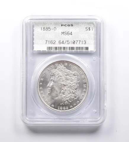 MS64 1885-O Morgan Silver Dollar PCGS DOILY LABEL Rattler *9665