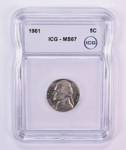 1961 Jefferson Nickel MS67 ICG