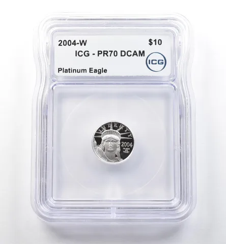 2004-W $10 American Platinum Eagle 1/10 Oz Platinum PR70 DCAM ICG