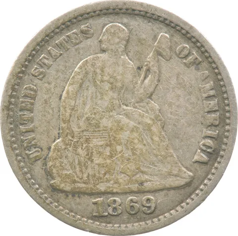 1869-S Seated Liberty Half Dime *9039