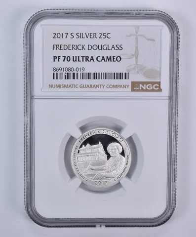 2017-S Washington Quarter ATB Silver Frederick Douglass PF70 UCAM NGC