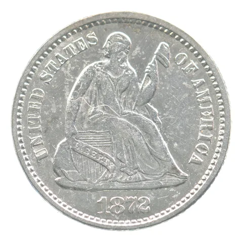 1872 Seated Liberty Half Dime *3491