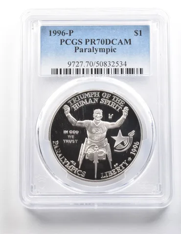 1996-P Paralympic Commemorative Dollar PR70 DCAM PCGS a9513
