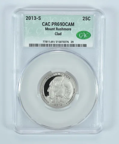 2013-S Washington Quarter Mount Rushmore CLAD ATB PR69 DCAM CAC CACg