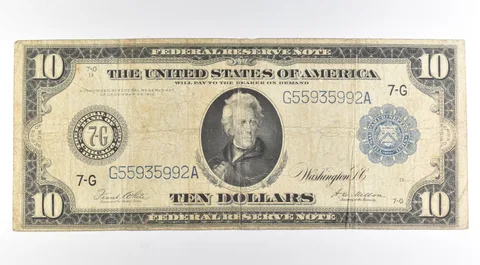 1914 $10 US FRN Large Note Blue Seal FR#931A *8484