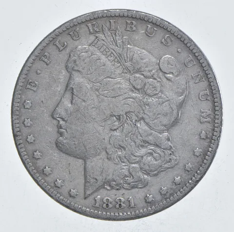 Early - 1881 Morgan Silver Dollar - 90% US Coin *031