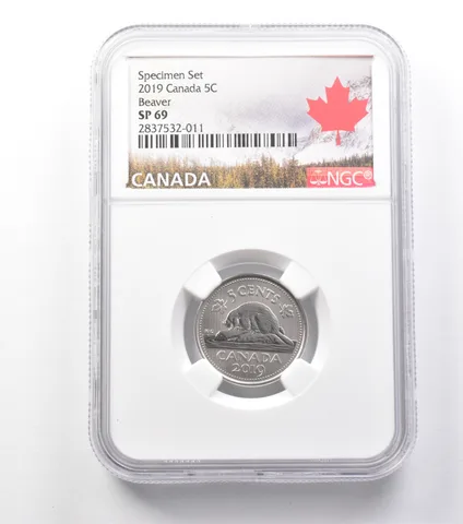 2019 Canada 5 Cents Specimen Set Beaver SP69 NGC a9903
