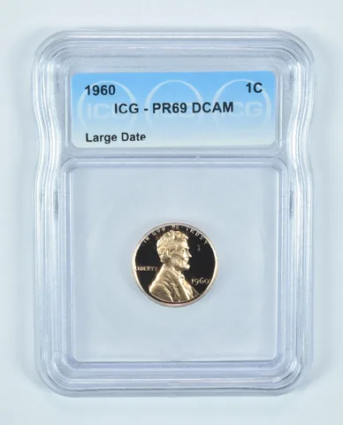 1960 Lincoln Memorial Cent Large Date PR69 DCAM ICG