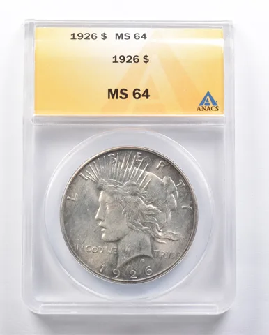 1926 Peace Silver Dollar MS64 ANACS a6375