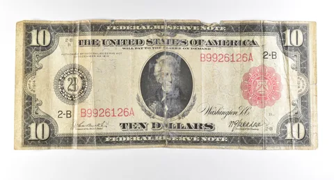 1914 $10 New York NY FRN Large Note Red Seal *2785