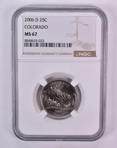 2006-D Washington State Quarter Colorado MS67 NGC Brown Label