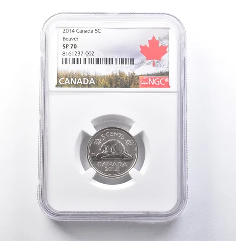 2014 Canada 5 Cents Beaver SP70 NGC *5910