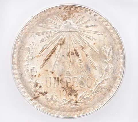 1943 M Mexico Peso MS67 ICG Beautiful Tone *2546
