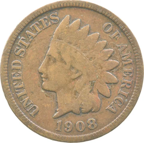 1908-S Indian Head Cent a8988