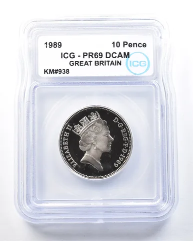 1989 Great Britain 10 Pence KM#938 PR69 DCAM ICG *8983