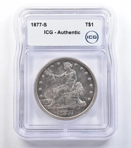 1877-S Seated Liberty Trade Dollar Authentic ICG *2184