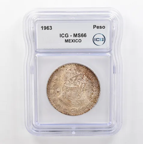 1963 Mo Mexico Peso MS66 ICG Beautiful Tone *5365