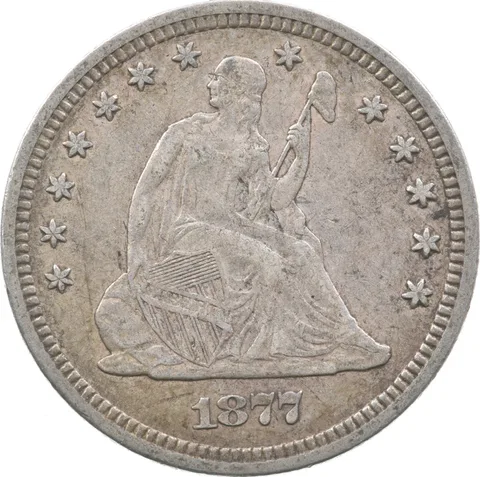 1877-S Seated Liberty Quarter a5522