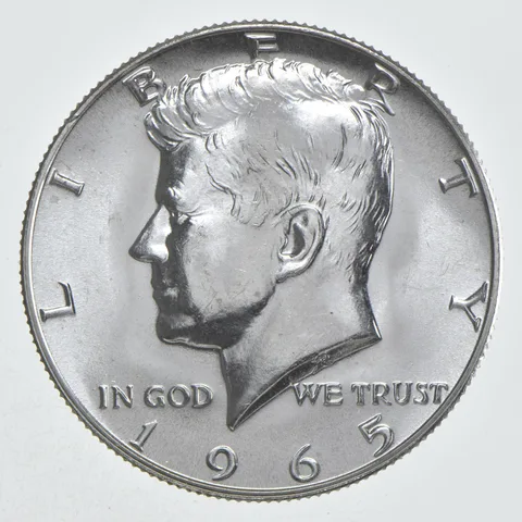 1965 Kennedy Half Dollar SMS Finish 40% Silver