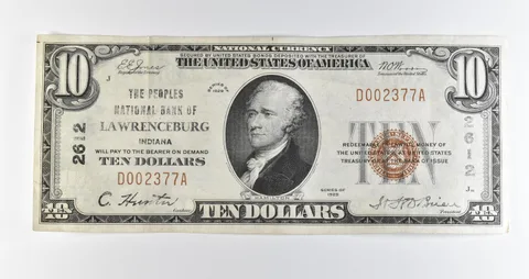 1929 $10 Lawrenceburg IN National Currency Peoples National Bank Ch#2612 *0535