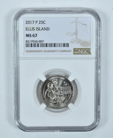 2017-P Washington Quarter Ellis Island America The Beautiful MS67 NGC