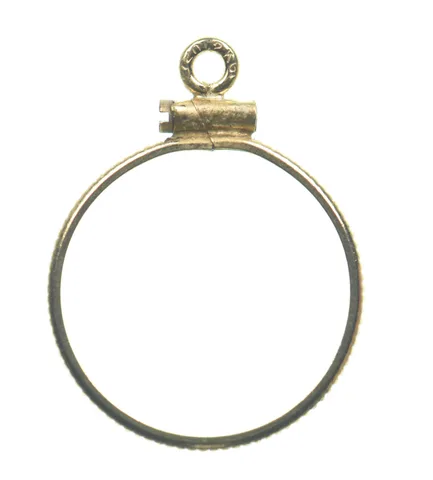12k 0.6 Gram Gold Filled 15.5mm Coin Bezel Pendant Frame Edge *4944