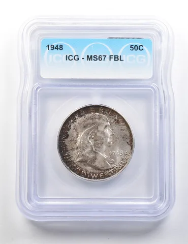 1948 Franklin Half Dollar MS67 FBL ICG *9540