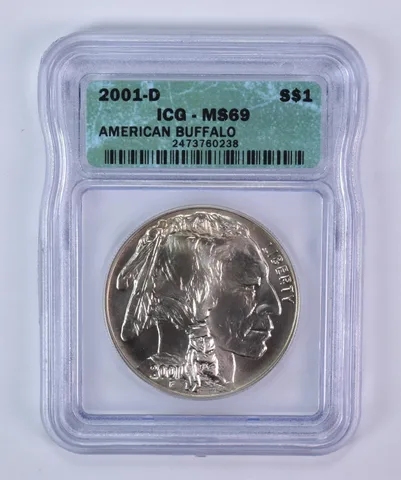 2001-D Buffalo Commemorative Silver Dollar MS69 ICG