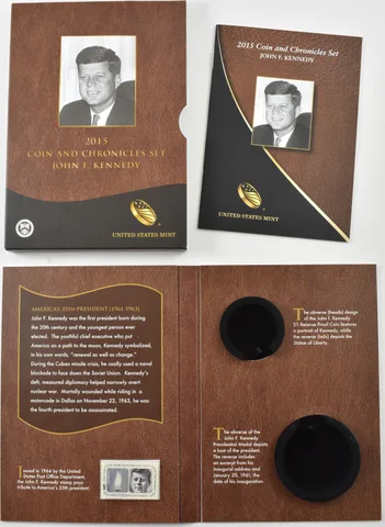 OGP 2015 Coin & Chronicles Set John F Kennedy  BOX & COA - NO COINS