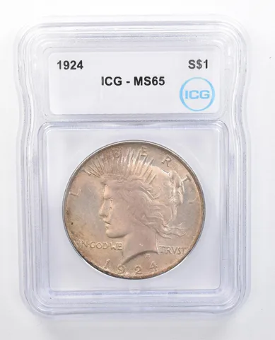 1924 Peace Silver Dollar MS65 ICG Beautiful Tone *7608
