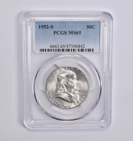 1952-S Franklin Half Dollar MS65 PCGS Blue Label