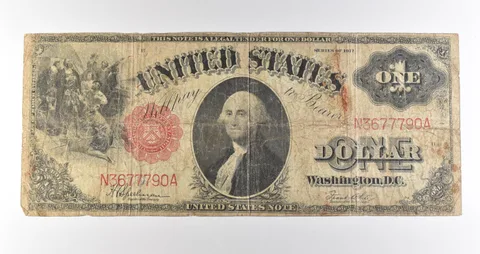 1917 $1 Legal Tender Red Seal Large Note Fr#39 *4606