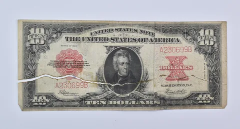 1923 $10 Legal Tender Note Large Note Red Seal *8075