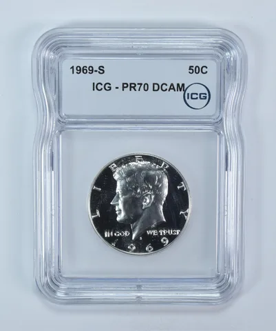 1969-S Kennedy Half Dollar PR70 DCAM ICG