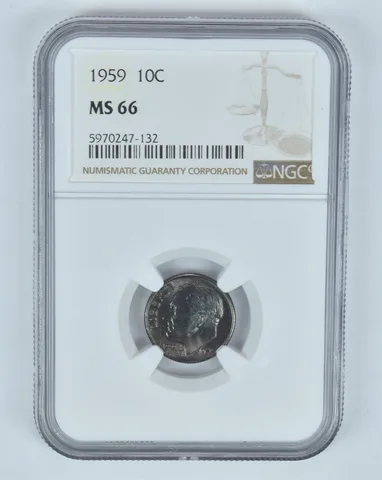MS66 1959 Roosevelt Dime - Graded NGC Toned! a8932