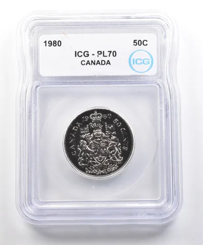 1980 Canada 50 Cents PL70 ICG *6187