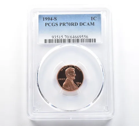 1994-S Lincoln Memorial Cent PR70 RD DCAM PCGS Blue Label