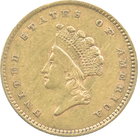 1854 $1 Indian Princess Head Gold Dollar Type 1 *7883