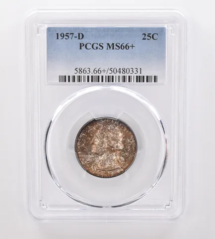 1957-D Washington Quarter MS66+ PCGS Beautiful Tone *9947