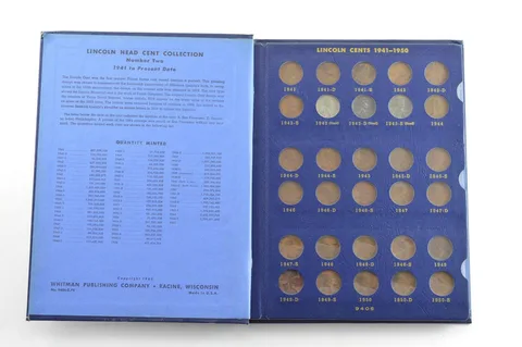 1941-1958 Lincoln Wheat Cent Complete Set w/Steel Cents - NICE Album