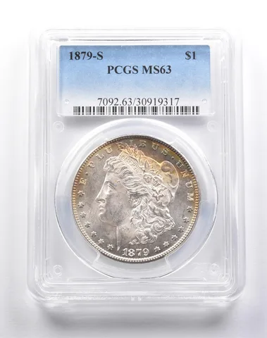 MS63 1879-S Morgan Silver Dollar PCGS a3769