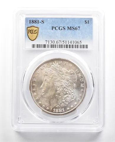 1881-S Morgan Silver Dollar MS67 PCGS *6630