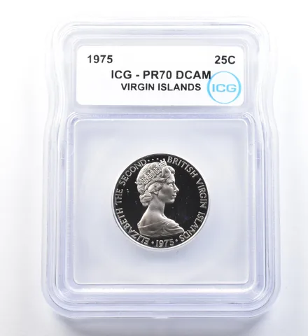 1975 Virgin Islands 25 Cents PR70 DCAM ICG *1161