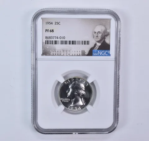 1954 Washington Quarter PF68 NGC Special Label