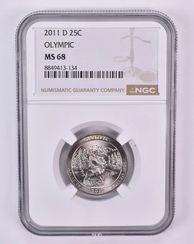 2011-D Washington Quarter Olympic ATB MS68 NGC Brown Label