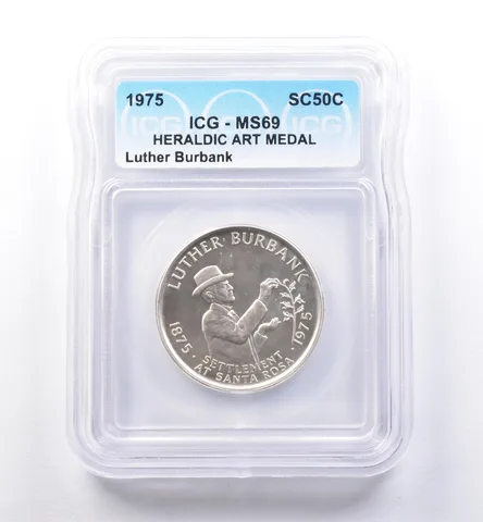 1975 So Called Half Dollar Luther Burbank MS69 ICG *8516