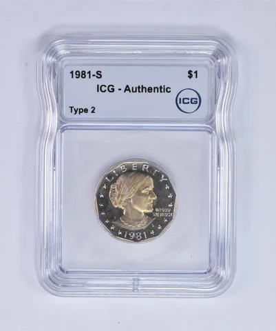 1981-S Susan B Anthony $1 Type 2 Authentic ICG Beautiful Tone *7980